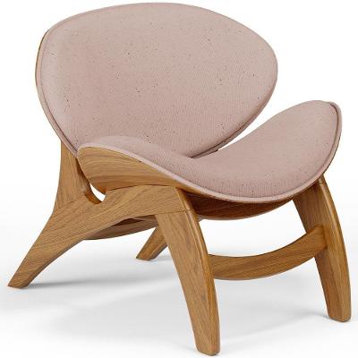 Poltrona Decorativa Orgânica Sala Living Kadosh L02 Linho Rosê