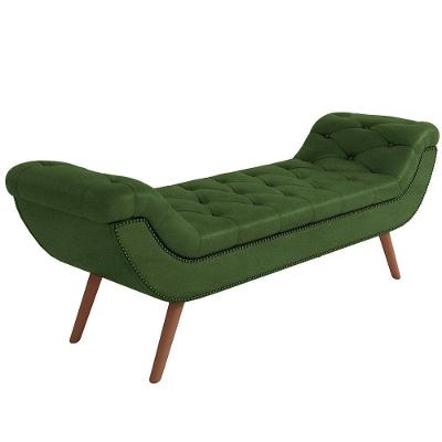 Puff Recamier Decorativo Com Tachas 195cm Santorini Couríssimo Verde