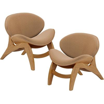 Kit 2 Poltronas Decorativa Orgânica Sala Living Kadosh L02 Bouclê Mostarda