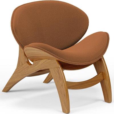 Poltrona Decorativa Orgânica Sala Living Kadosh L02 Bouclê Terracota