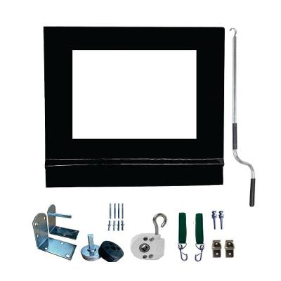Toldo Cortina Preto C/ Visor - 3,50m X 300m - Kit Completo