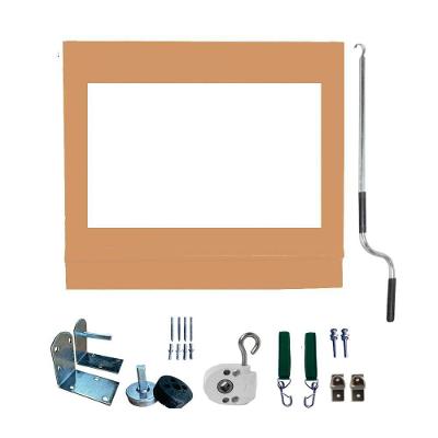 Toldo Cortina Ocre C/ Visor - 3,50m X 300m - Kit Completo