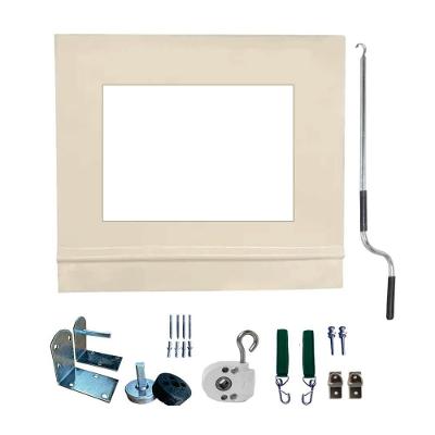 Toldo Cortina Bege C/ Visor - 3,70m X 2,20m - Kit Completo