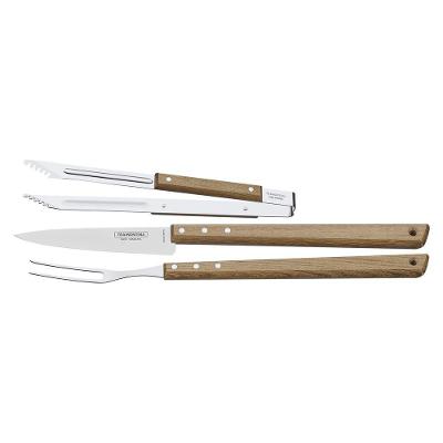 Kit Para Churrasco Em Aço Inox Tramontina 3 Peças