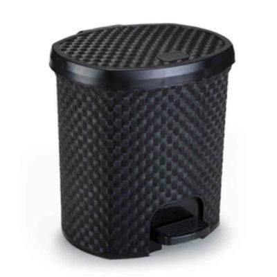 Lixeira 6l Rattan Preto Ref.052/p Nitron