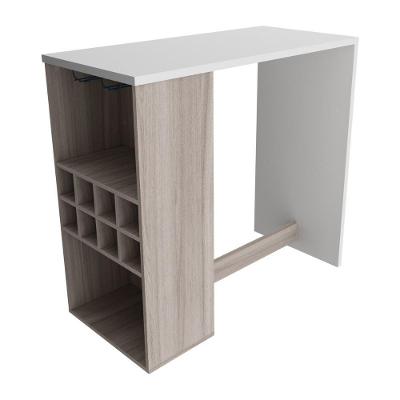 Bancada Para Cozinha 110cm Com Adega E Porta-taças Multimóveis Cr20342 Carvalho/branco