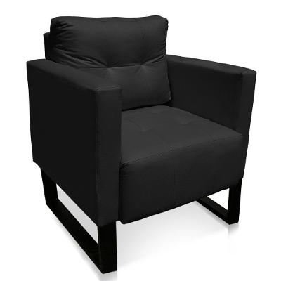 Poltrona Livia Corino Base Industrial Preto - D\'rossi Cor Preto