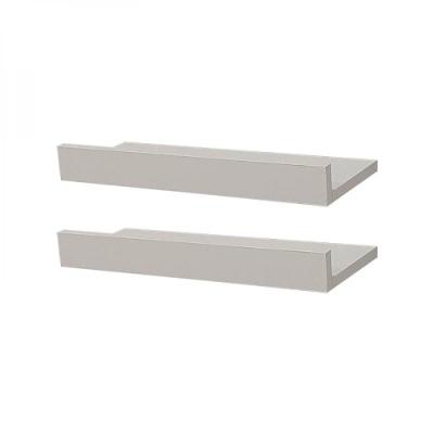 Kit 2 Prateleiras Porta Quadros 50 x 15cm Branca Suporte Invisível