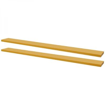 Kit 2 Prateleiras 100 X 10cm Amarela Suporte Invisível