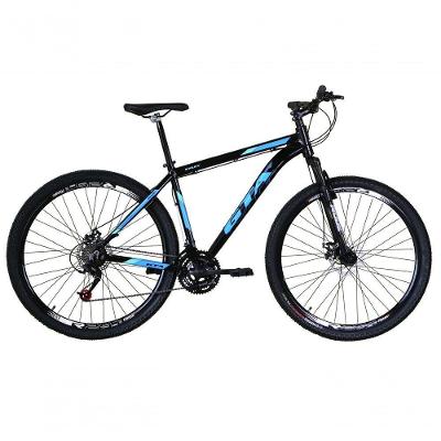 Bicicleta Aro 29 Gta Start 21v Freio A Disco Hidráulico Alumínio Garfo Suspensão - Preto-azul Tam.15