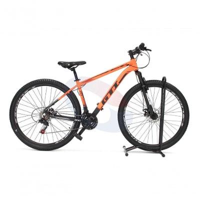 Bicicleta Aro 29 Gti Roma Alumínio 21v Freio A Disco Garfo Suspensão - Laranja-preto Tam.15