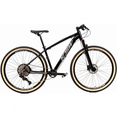 Bicicleta 29 Ksw Xlt 12v Freios Hidráulicos 1x12v Trava No Ombro Pneu Bege - Preto-prata Tam.15