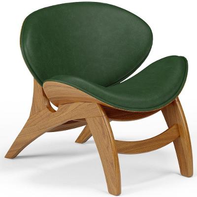 Poltrona Decorativa Orgânica Sala Living Kadosh L02 Couríssimo Verde Musgo