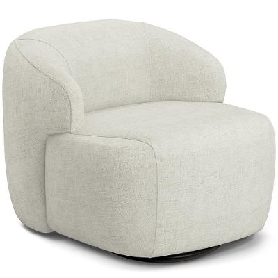 Poltrona Decorativa Orgânica Giratória Living Barolo L06 Linho Cru