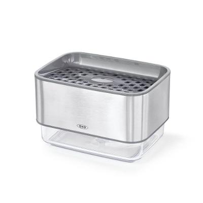 Porta Detergente E Esponja Em Inox 400ml Oxo