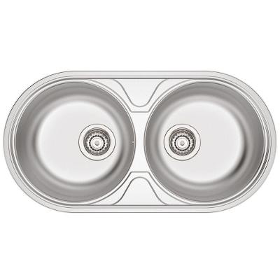Cuba Dupla Sobrepor Luna Duo Aço Inox Acetinado 2c 36bs - Tramontina 94035/102