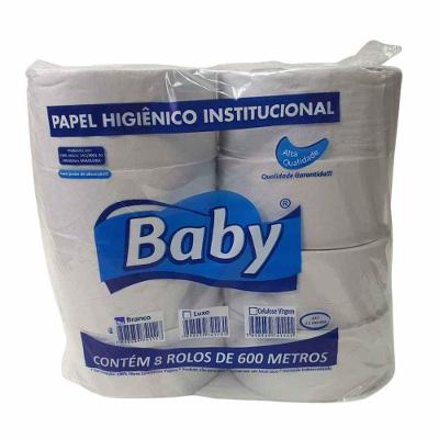 Papel Higiênico Rolão Branco Baby Big Com 8 Un