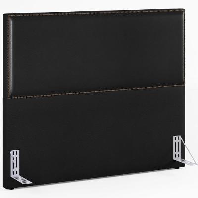 Cabeceira Cama Box Casal Queen Com Tachas 160 Cm Vicenza L02 Couríssimo Preto - Lyam Decor