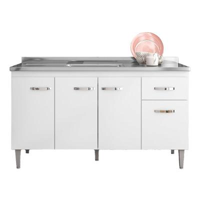 Balcão Para Pia Gabriela 150 Cm 4 Portas Branco Flex Ajl