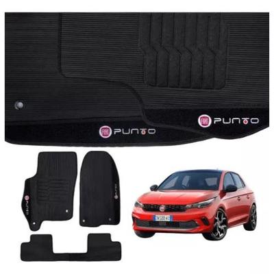 Kit Tapete Emborrachado Fiat Punto 2012 Até 2017 3 Peças