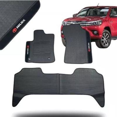 Kit Tapete Emborrachado Hilux 2019 A 2025 3 Peças
