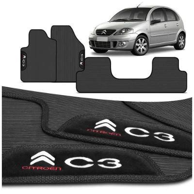 Kit Tapete Emborrachado Citroen C3 2013 A 2017 3 Peças