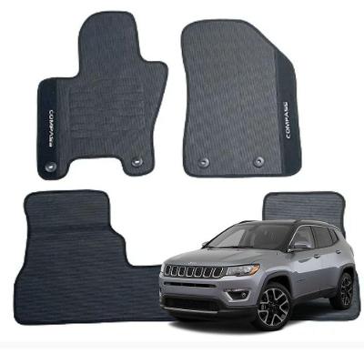 Kit Tapete Emborrachado Jeep Compass 2016 A 2025 3 Peças