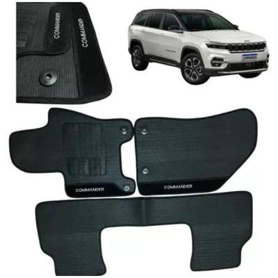 Kit Tapete Emborrachado Jeep Commander 2022 Em Diante 3 Peças