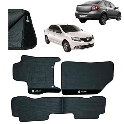 Tapete De Borracha Renault Logan 2015 Em Diante 3 Peças
