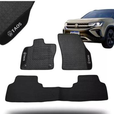 Kit Tapete Emborrachado Vw Taos 2021 Em Diante 3 Peças