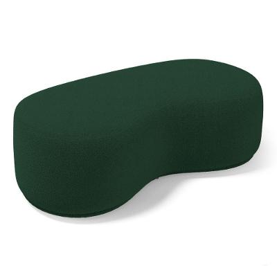 Puff Decorativo Living Aisha Orgânico 02 Lugares Bouclê Verde - Desk Design