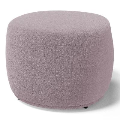 Puff Decorativo Living Aisha Orgânico Bouclê Rosê - Desk Design