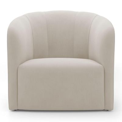 Poltrona Decorativa Living Abby Veludo Bege - Desk Design