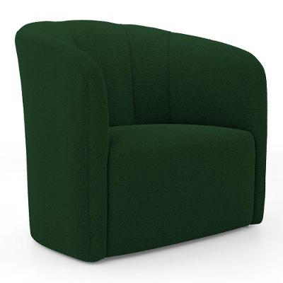 Poltrona Decorativa Living Abby Bouclê Verde - Desk Design