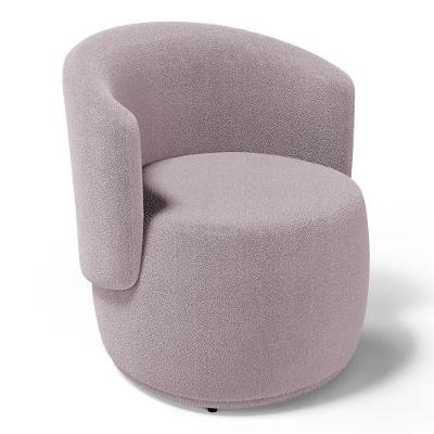 Poltrona Decorativa Aisha Orgânica Bouclê Rosê - Desk Design
