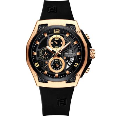 Relógio De Pulso Masculino Pulseira De Silicone Casual Esportivo Impermeável Preto Rose
