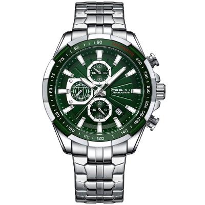 Relógio De Pulso Masculino Esportivo Resistente à água Pulseira De Aço Inoxidável Verde