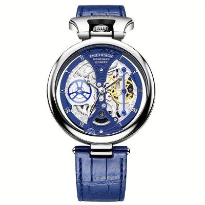 Relógio De Quartzo Lige Design Classico Calendário à Prova D'água Azul