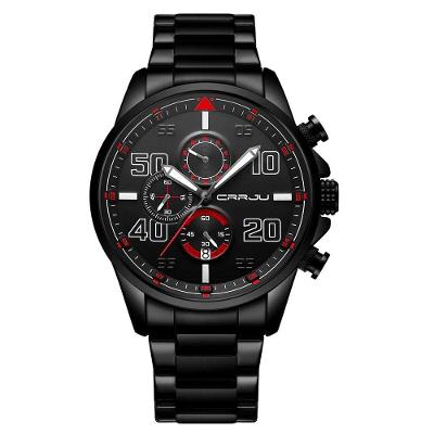 Relógio De Pulso Masculino Quartzo Design Dial Grande Esportivo Impermeavel 3atm Vermelho