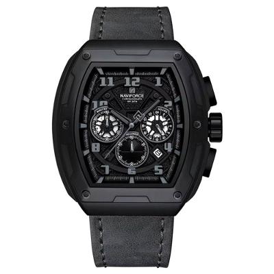 Relógio De Pulso De Quartzo Tonneau Desgin Esportivo Luminoso Impermeavel Cinza