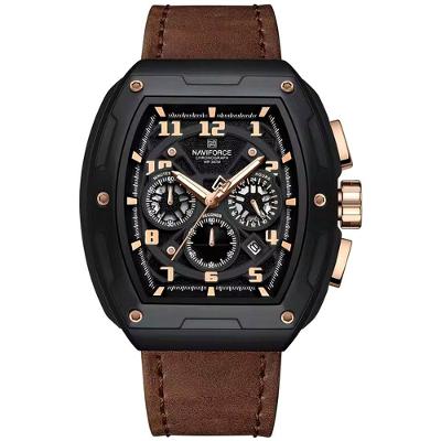 Relógio De Pulso De Quartzo Tonneau Desgin Esportivo Luminoso Impermeavel Marrom