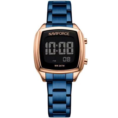 Relógio Digital Feminino Em Aço Inoxidável Design Casual Fashion Azul Royal