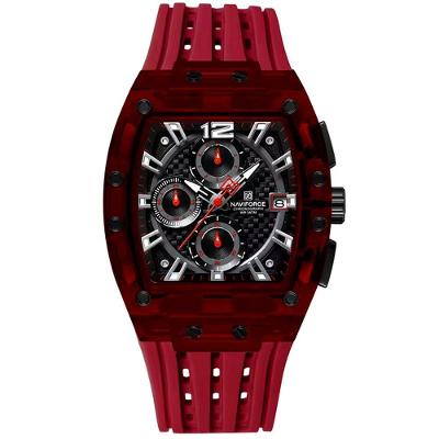 Relógio De Pulso De Silicone Tonneau Relógio Esportivo Impermeavel 3atm Vermelho