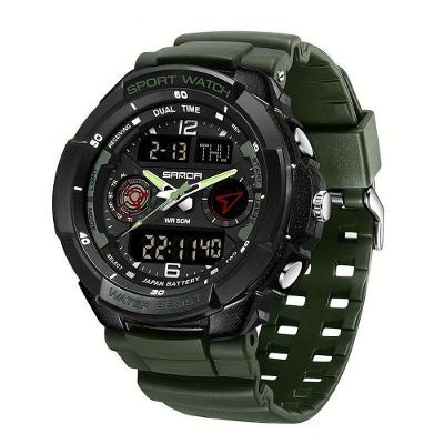 Relógio Esportivo Masculino Resistente Gua Com Cronmetro E Luz Noturna Resistente à água 50m Verde