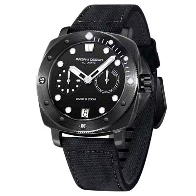Relógio De Mergulho Mecânico Automático Masculino 200m à Prova D'água Preto