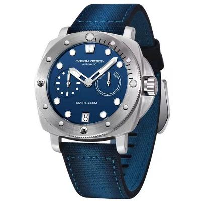 Relógio De Mergulho Mecânico Automático Masculino 200m à Prova D'água Azul