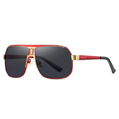 Óculos De Sol Esportivo Masculino Condução Proteção Lente Polarizada Uv400 Preto Vermelho