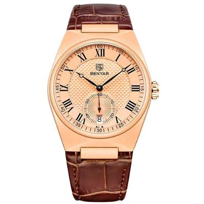 Relógio De Quartzo Retrô Masculino Pulseira Design Animal Print Impermeável 3atm Dourado