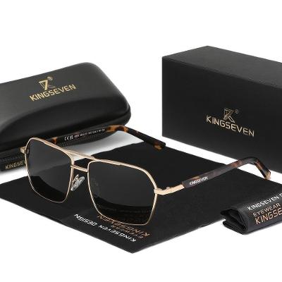 Óculos Polarizados Kingseven Elegância E Versatilidade Para Todas As Ocasies Ouro Cinza
