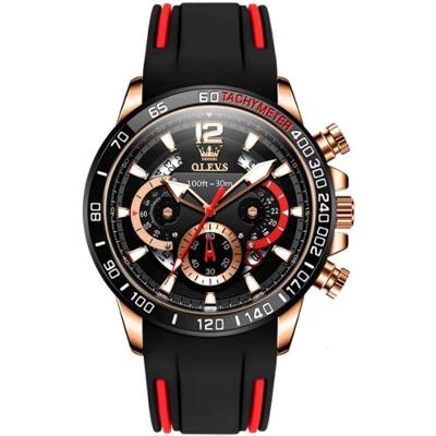 Relógio Quartzo Impermeável Masculino Esportivo Casual Pulseira De Borracha Preto